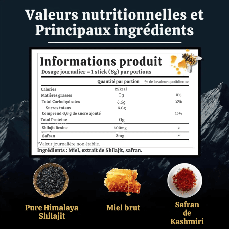 Shilajit Pure Vitalité - Booster Mental et immunitaire